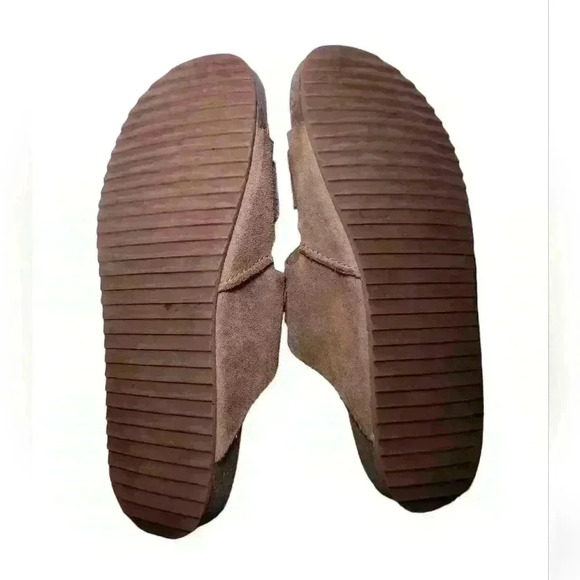 Eastland Caleb brown suede adjustable strap slides - Picture 6 of 9